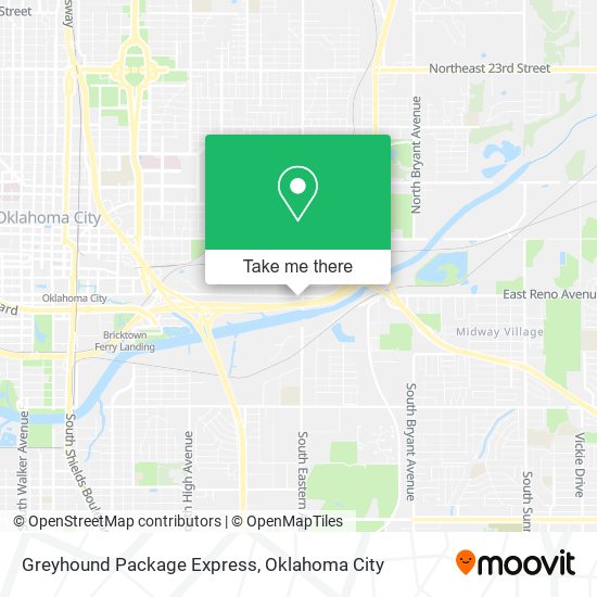 Greyhound Package Express map