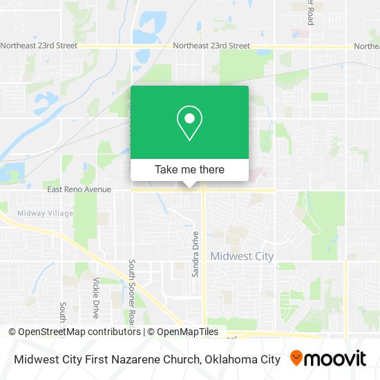 Midwest City First Nazarene Church map
