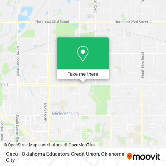 Oecu - Oklahoma Educators Credit Union map