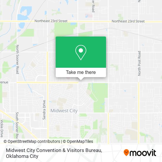 Midwest City Convention & Visitors Bureau map