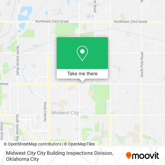 Midwest City City Building Inspections Division map