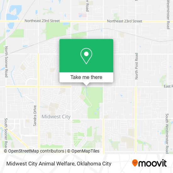 Mapa de Midwest City Animal Welfare