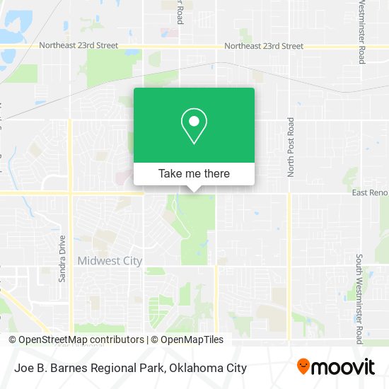 Joe B. Barnes Regional Park map