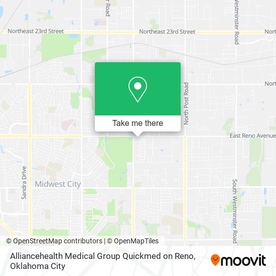 Mapa de Alliancehealth Medical Group Quickmed on Reno