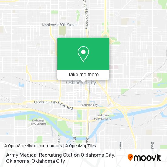 Army Medical Recruiting Station Oklahoma City, Oklahoma map