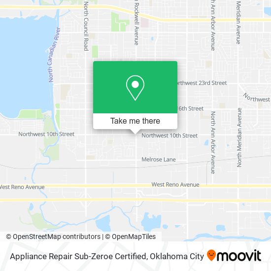 Mapa de Appliance Repair Sub-Zeroe Certified