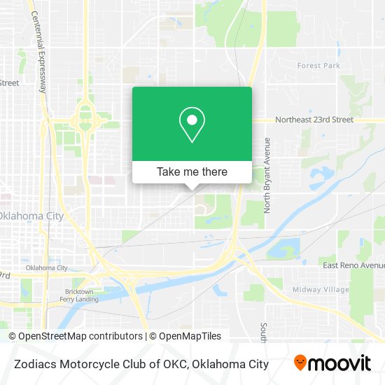 Mapa de Zodiacs Motorcycle Club of OKC