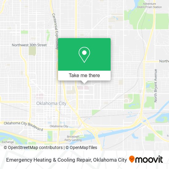 Emergency Heating & Cooling Repair map
