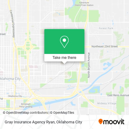 Gray Insurance Agency Ryan map
