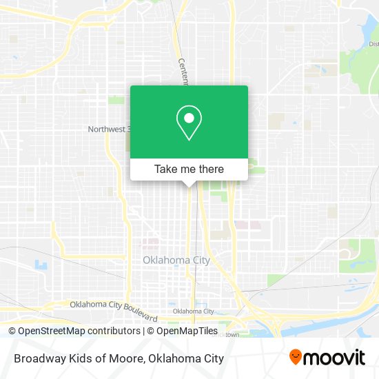 Mapa de Broadway Kids of Moore