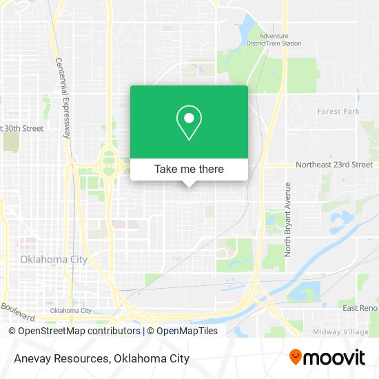 Anevay Resources map