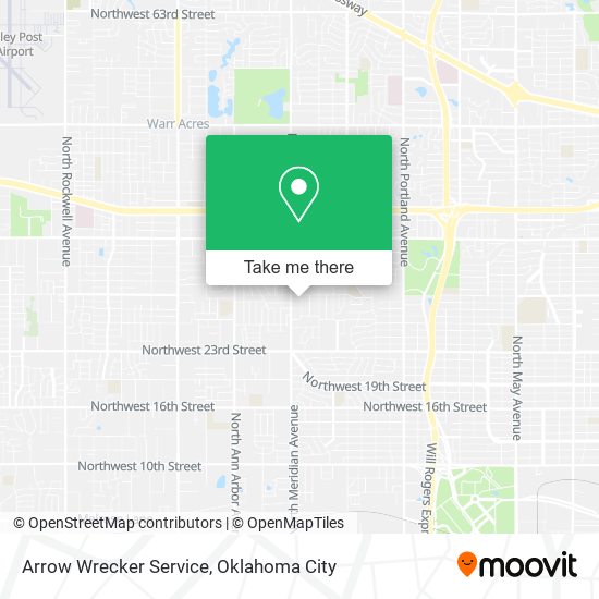 Arrow Wrecker Service map