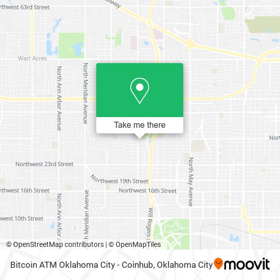 Mapa de Bitcoin ATM Oklahoma City - Coinhub