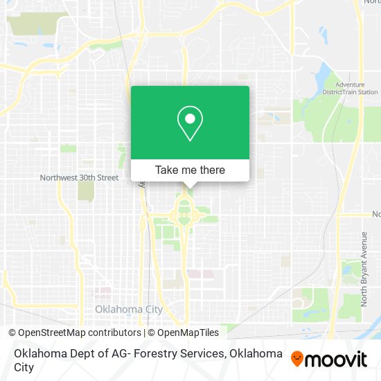 Oklahoma Dept of AG- Forestry Services map