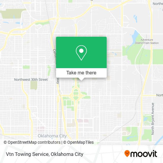 Vtn Towing Service map