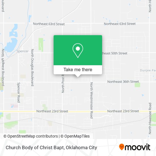 Church Body of Christ Bapt map