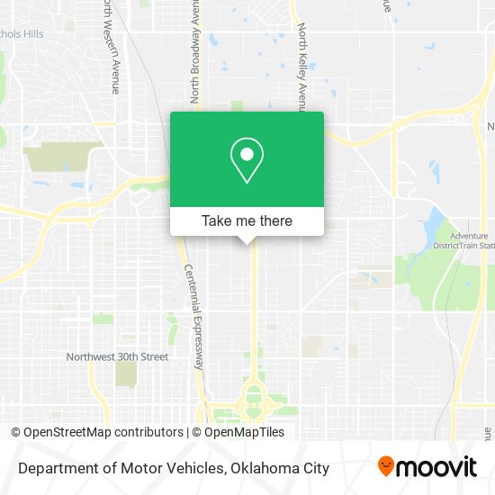 Department of Motor Vehicles map