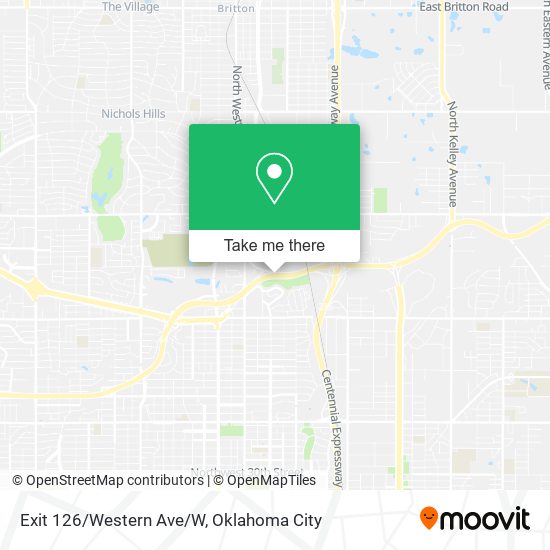 Exit 126/Western Ave/W map