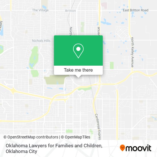 Mapa de Oklahoma Lawyers for Families and Children