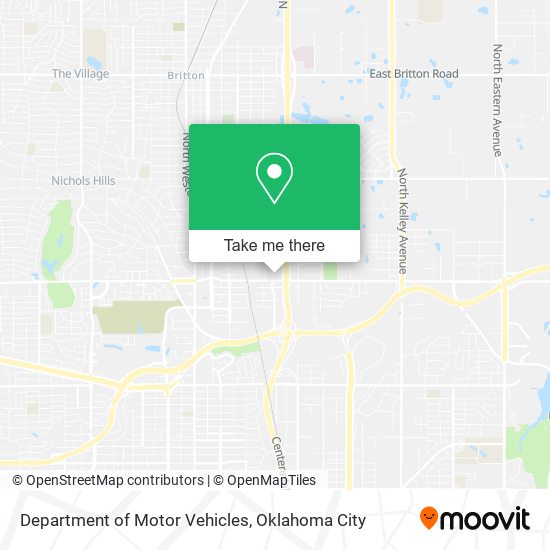 Department of Motor Vehicles map