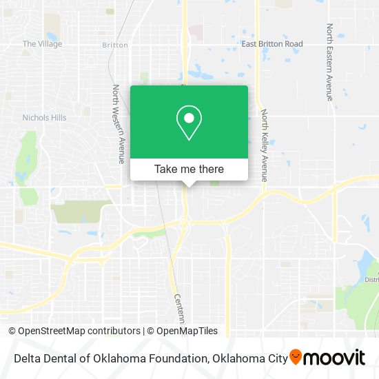 Delta Dental of Oklahoma Foundation map