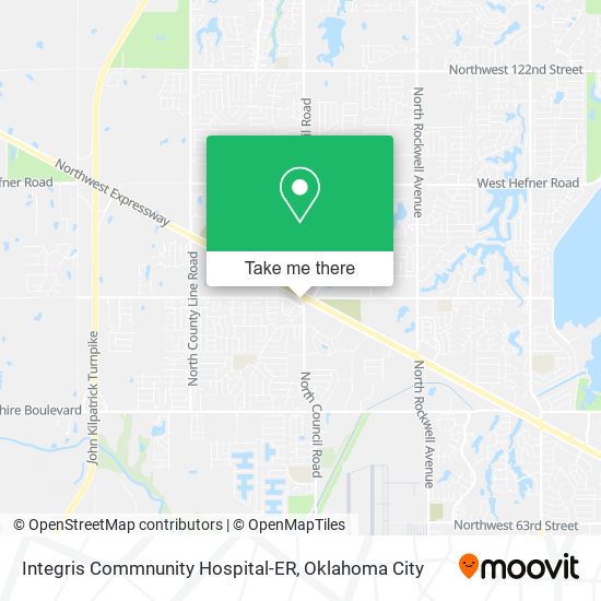 Integris Commnunity Hospital-ER map