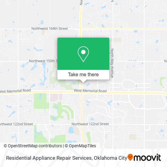 Residential Appliance Repair Services map