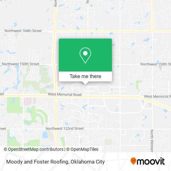 Moody and Foster Roofing map