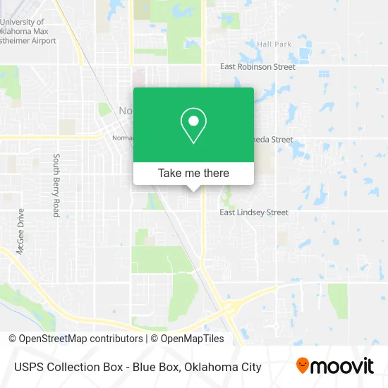 USPS Collection Box - Blue Box map