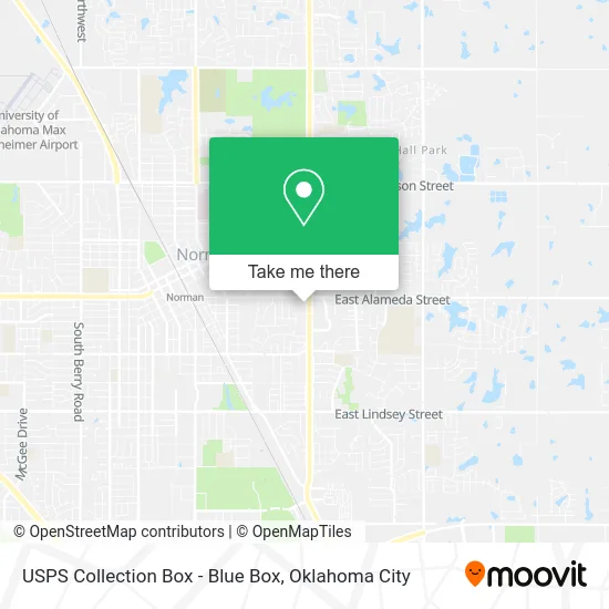 USPS Collection Box - Blue Box map