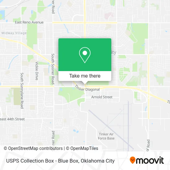 USPS Collection Box - Blue Box map