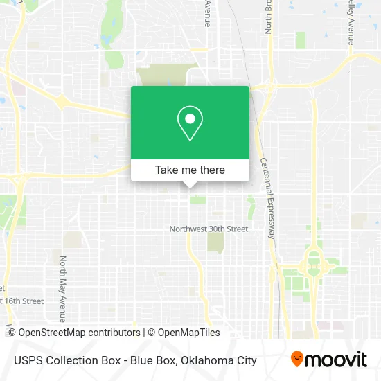 Mapa de USPS Collection Box - Blue Box