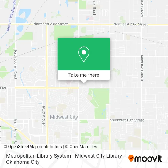 Metropolitan Library System - Midwest City Library map