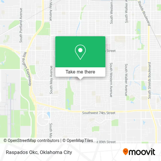 Raspados Okc map