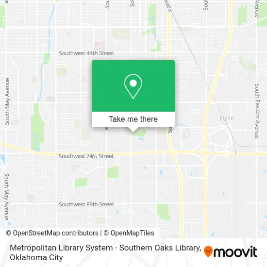 Metropolitan Library System - Southern Oaks Library map