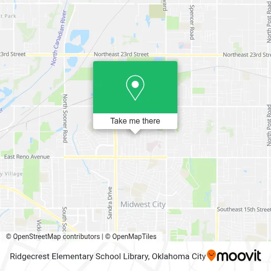 Ridgecrest Elementary School Library map