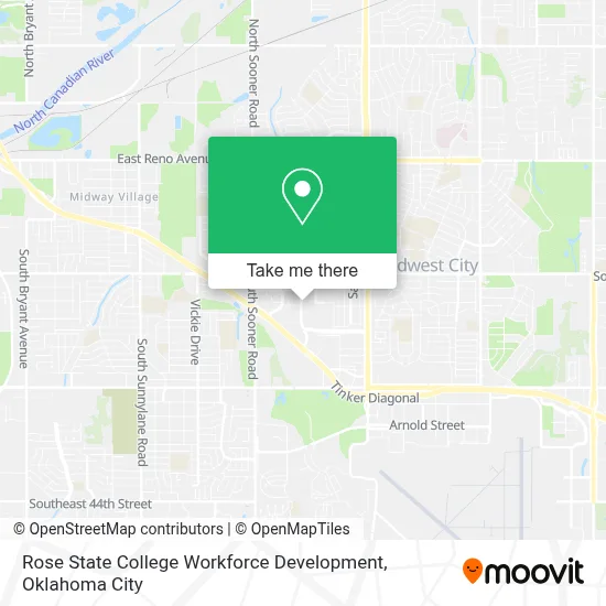 Rose State College Workforce Development map