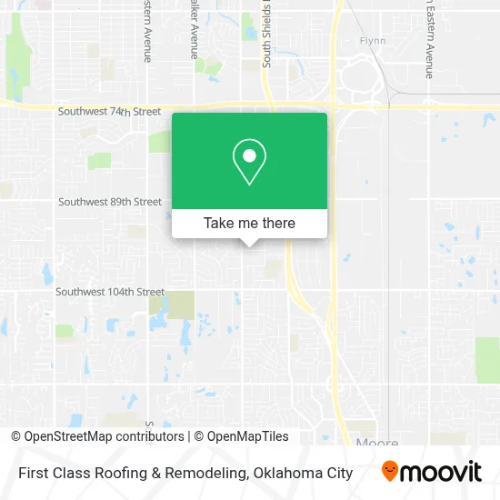 First Class Roofing & Remodeling map