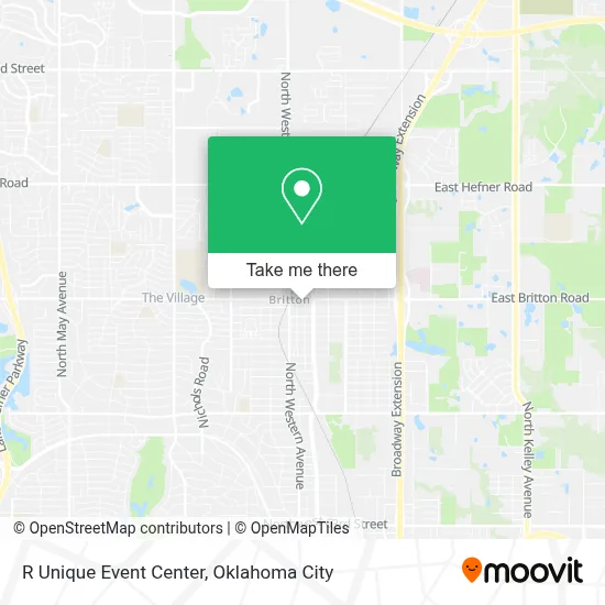 R Unique Event Center map