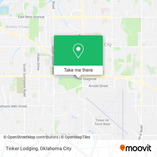 Tinker Lodging map