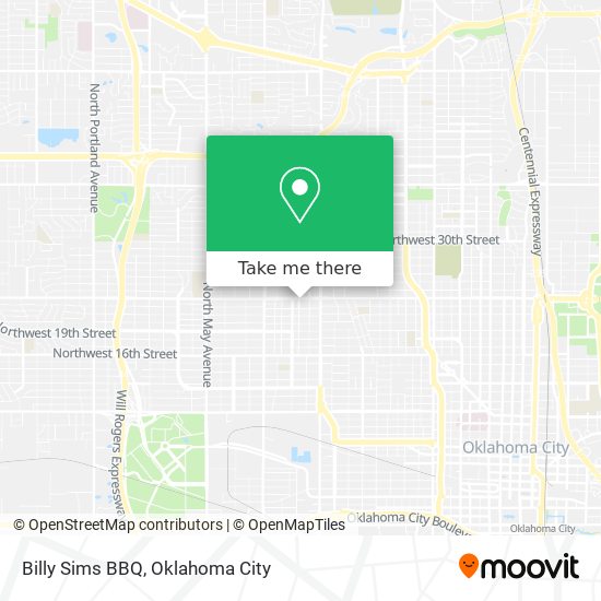Billy Sims BBQ map