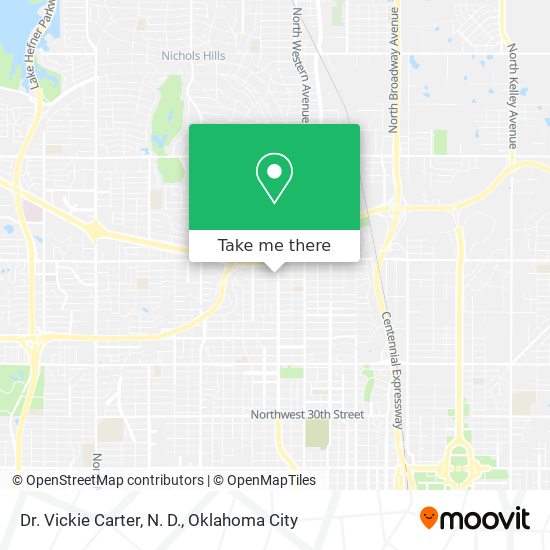 Mapa de Dr. Vickie Carter, N. D.