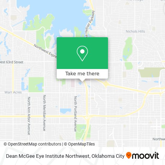 Dean McGee Eye Institute Northwest map