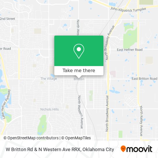 W Britton Rd & N Western Ave RRX map