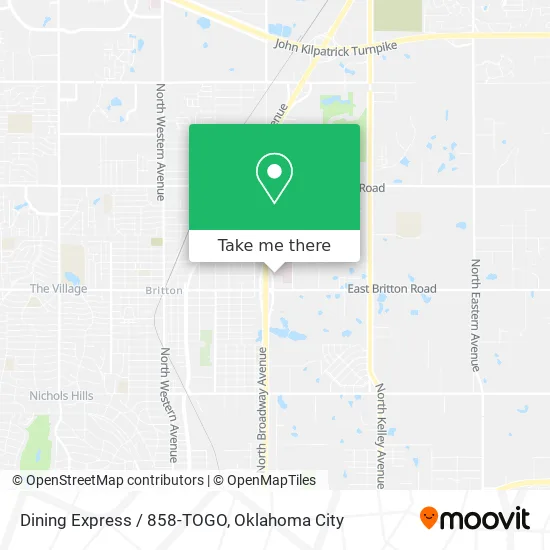Mapa de Dining Express / 858-TOGO