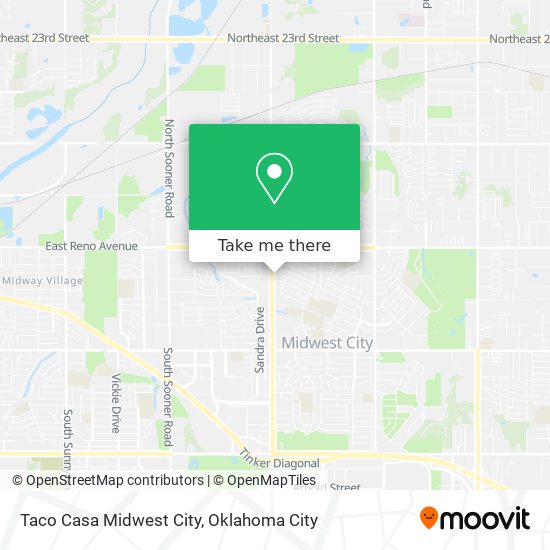 Taco Casa Midwest City map
