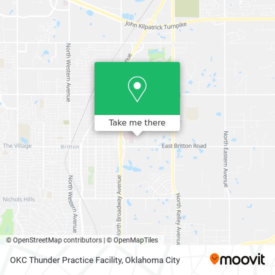 OKC Thunder Practice Facility map
