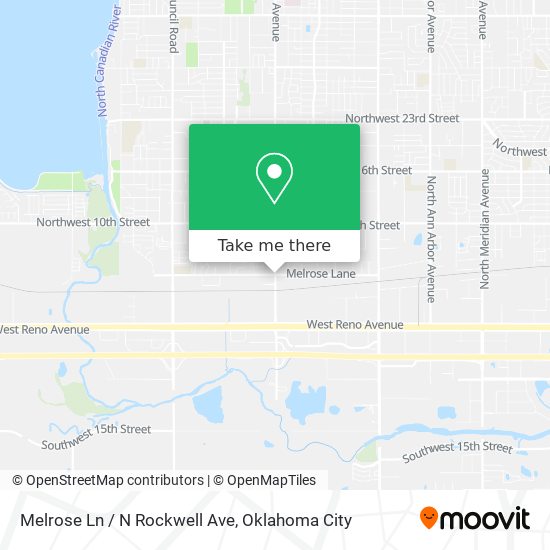 Melrose Ln / N Rockwell Ave map