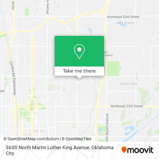 3600 North Martin Luther King Avenue map