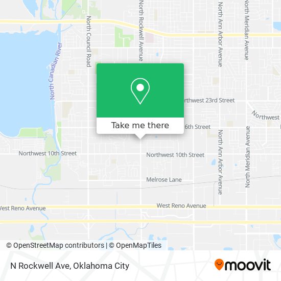 N Rockwell Ave map